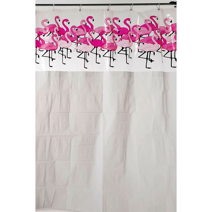 Cortina de Box em PVC Flamingo 135x200 cm