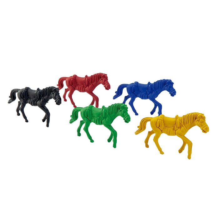 Kit com 5 Cavalos em Plástico Colorido