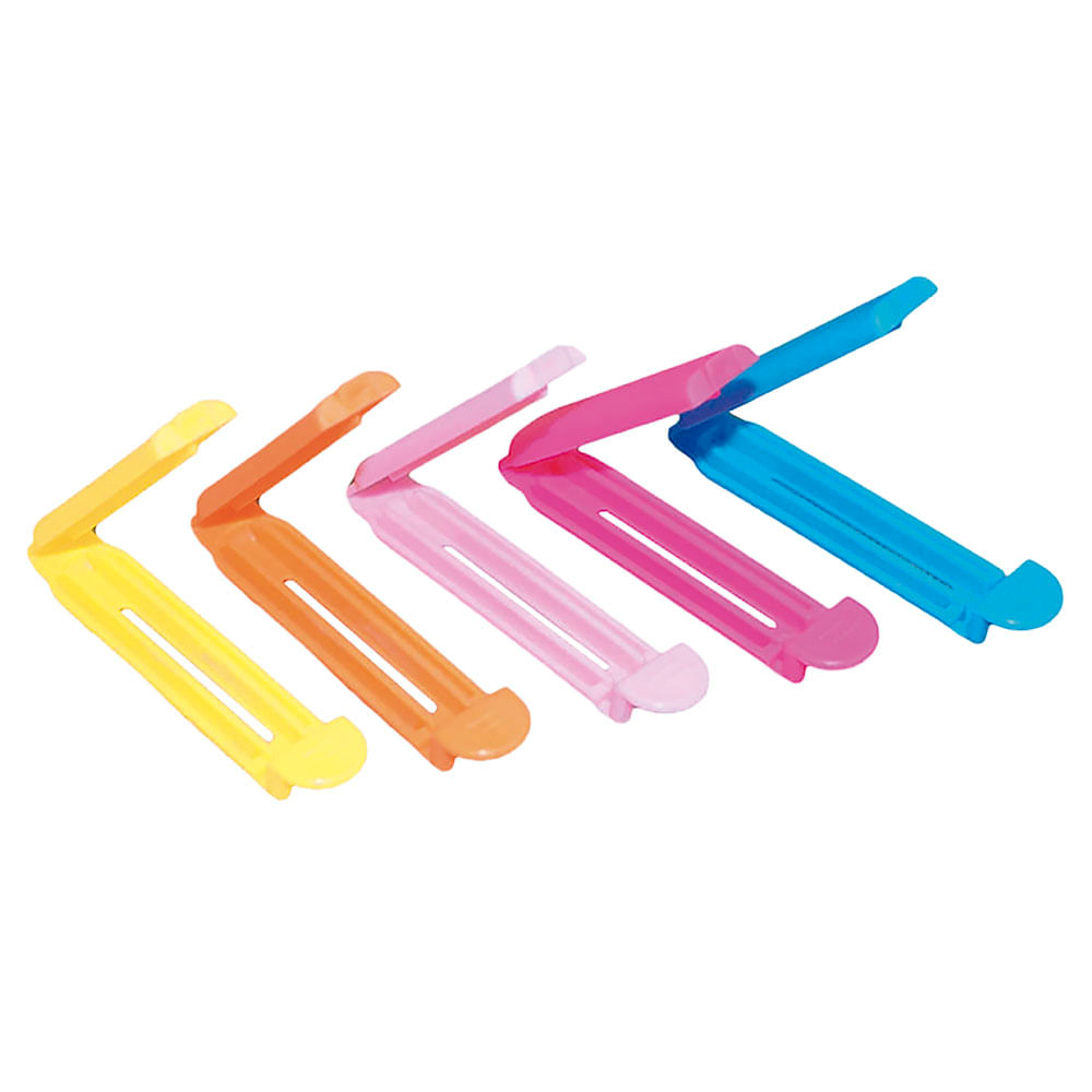 mientras tanto Escarchado desempleo Kit Clips Color em Plástico 5 Peças - Revendedora Mais Mobile
